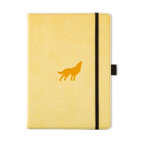 Dingbats* Wildlife A5+ Cream Wolf Notebook – Plain_1