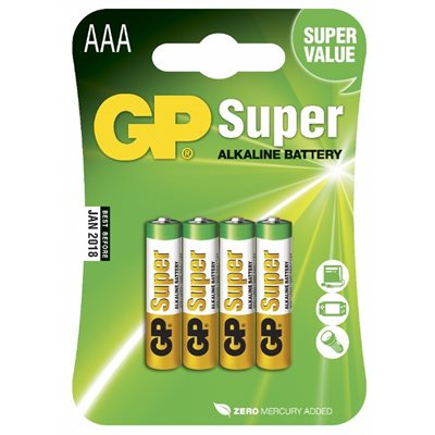 GP Super Alkaline AAA 4-pk_0