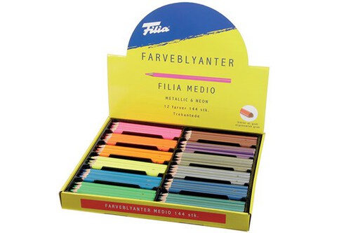 Filia Farveblyanter 4mm neon/metallic 144stk. trekantet_1