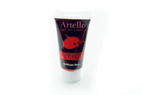 Artello acrylic 75ml Brilliant Red_2
