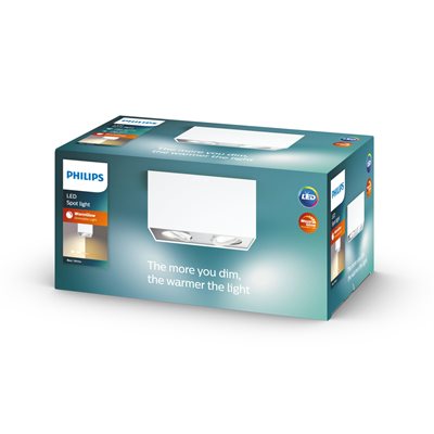 Philips WarmGlow LED Box dubbel spotlight - picture