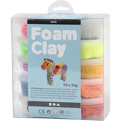 Foam Clay - 10x35 g, mixade färger - picture