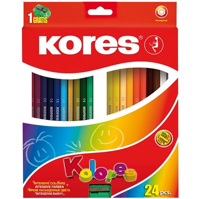 Kores - Kolores - Hexagonal 24  Coloured Pencils (96324)_0