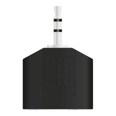 Qnect, Adapter Minijack 2x3.5 female - 3.5 male_0