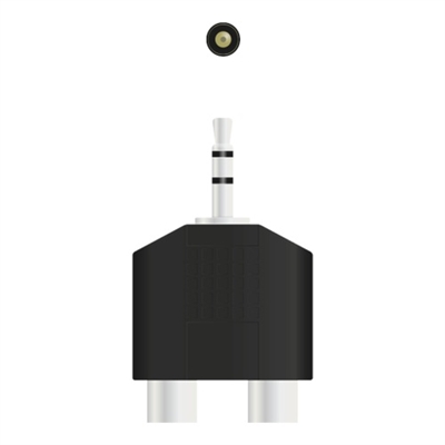 Qnect, Adapter Minijack 3.5 male - 2xRCA female_0