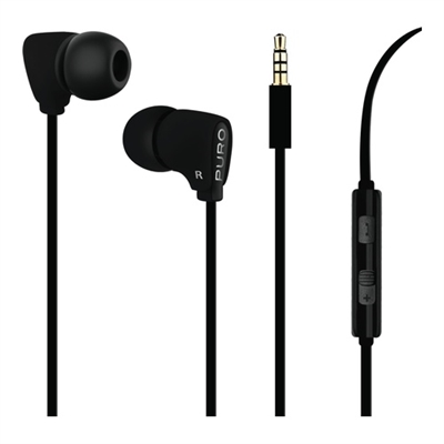 Puro, Fine Stereo In-Ear høretelefon, sort DANSK TITEL SKAL VÆRE DEAKTIVERET/SK_0