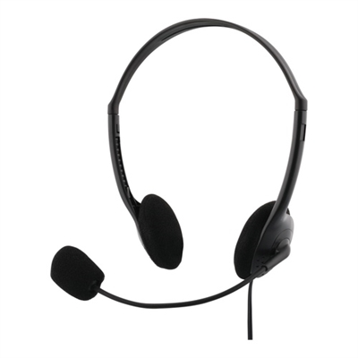 Deltaco, Stereo Headset, 30mm, 3.5mm, 4-pol, Black_0