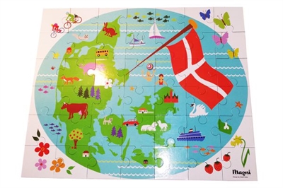 Pussel Karta över Danmark, 42 ​​stycken_0