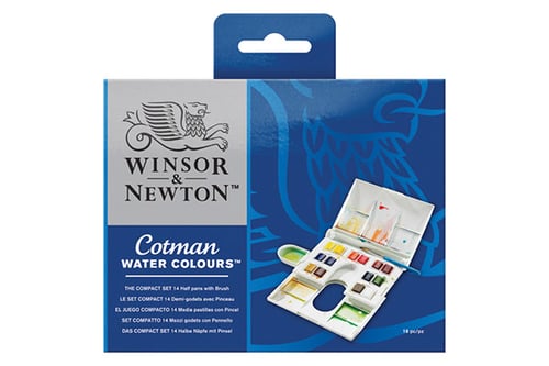 "Cotman watercolour set 14x1/2 pans"