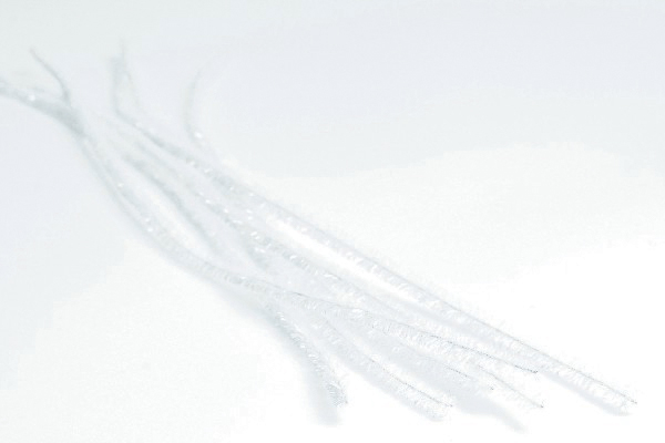 HOBBY2YOU Chenille glitter 50cm 8mm 6 stk hvid_0