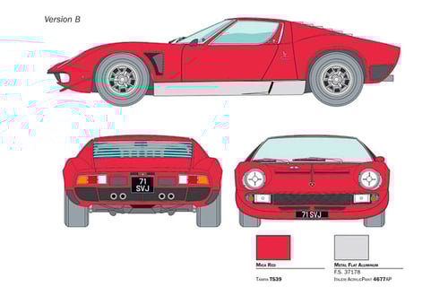 Italeri Lamborghini Miura Jota SVJ  1:24_1