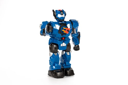 FENG YUAN Shooting robot R/C w/5 darts blue/red mix_2
