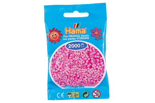 Hama mini perler pastel pink_1