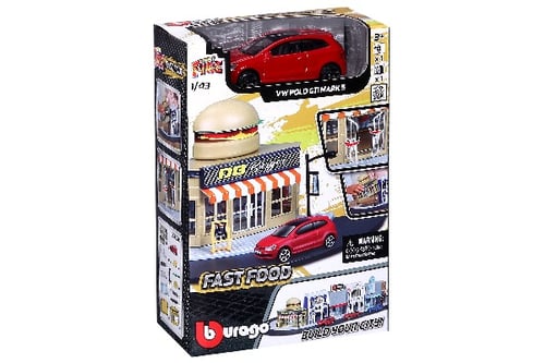 Burago Street Fire Burago City 1 car 1:43+1 DIY house ass_0