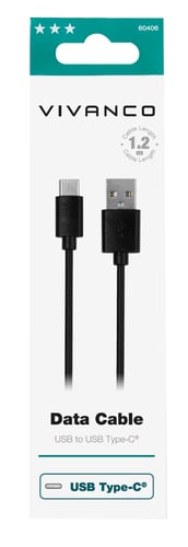 Vivanco USB-C/USB 2.0-kabel 1,2 m svart_0