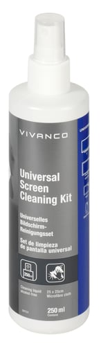 Vivanco Skærm rengøringsvæske 250ml + klud    - picture