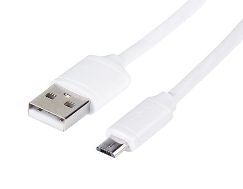 Vivanco Micro USB-kabel 2m Hvid   _2