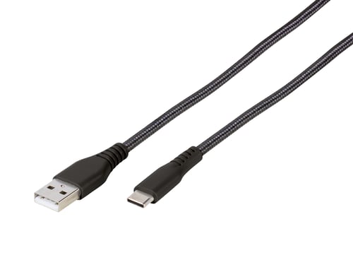 Vivanco Longlife USB-C/-A 2.0 kaapeli 2.5m Sort   _2