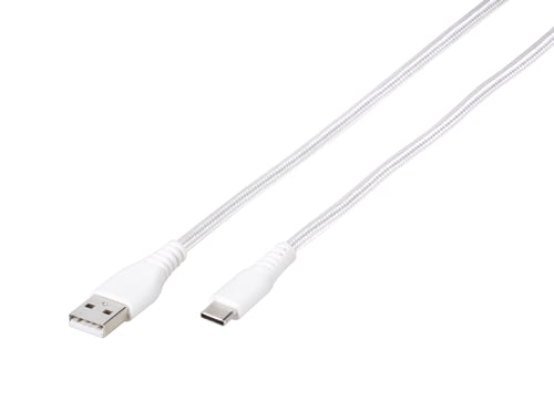 Vivanco Longlife USB-C/-A 2.0 kaapeli 1.5m Hvid   _2