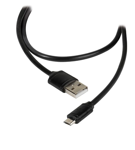 Vivanco Micro-USB-opladning/synkronisering. Kabel 2m sort   _0