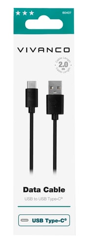 Vivanco USB-C/USB 2.0-kabel 2 m svart_1