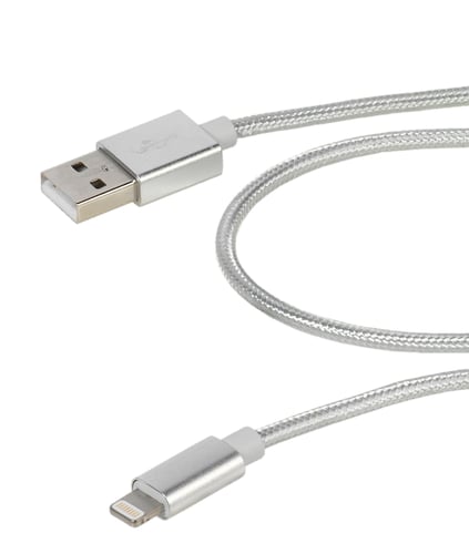 Vivanco Longlife Lightning Cable MFI 1,5 m sølv_0