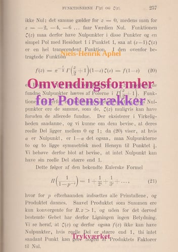 Omvendingsformler for Potensrækker