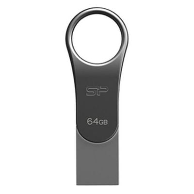 USB-stik Silicon Power C80 64 GB Sort titanium - picture