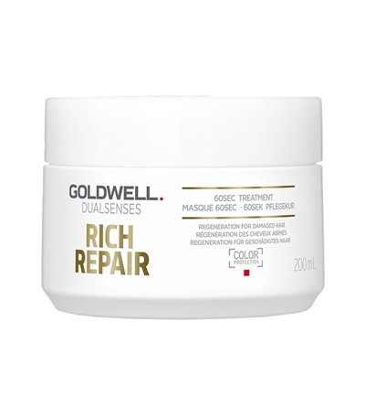 Goldwell Dual Senses Rich Repair 60S Treatment 200ml Regeneration For Damaged Hair_0