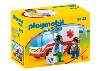 Playmobil 1.2.3 Redningsambulance 9122 | Hverdag.dk
