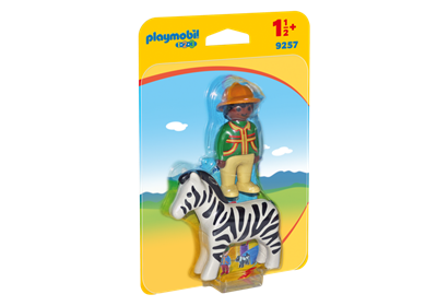 Playmobil 1.2.3 Dreng Med Zebra 9257_1