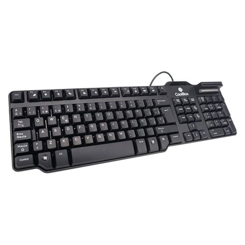 Tastatur med reader CoolBox COO-TEC02DNI Sort_0