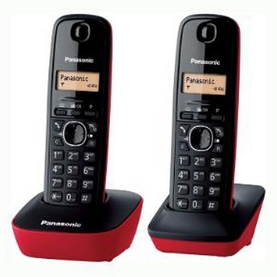 Trådløs telefon Panasonic Corp. KX-TG1612SPR DECT Negro (2 Pcs) - picture