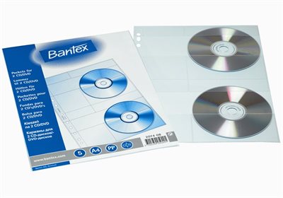 Cd-Lomme Bantex 2074  A4 Ps/5 Lommer (Til 2 Cd'Ere)_0