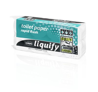 <div>Wepa Liquify Toiletpapir 8 Rl 3-Lag, 9,5X11 Cm. 27,5 Mtr.</div>_0