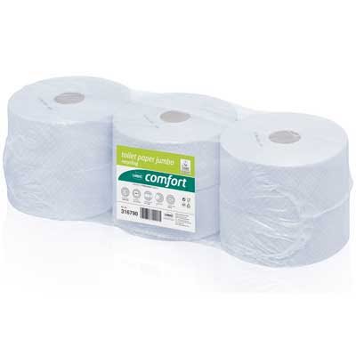 Toiletpapir Jumbo 2-Lag 380 Mt Comfort, Sæk Med 6 Ruller_0