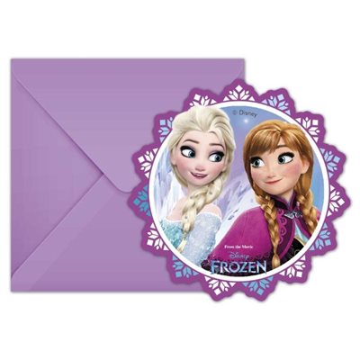 Procos Frozen indbydelse m/kuvert, 6 stk_0