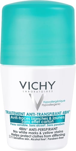 Vichy 48Hr Anti-Perspirant Roll-On 50ml Sensitive Skin - Alcohol-Free_0
