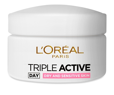 L'Oréal Day Cream Triple Active Dry & Sensitive 24H 50ml_0