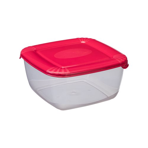 Polar Freezer Box, Matförvaringsbox Box, 2,5 liter Klar botten, lock: Solid Scarlet röd - picture