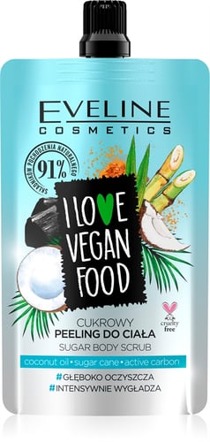 Eveline I Love Vegan Food Coconut Detox Sugar Body Scrub 75ml_0