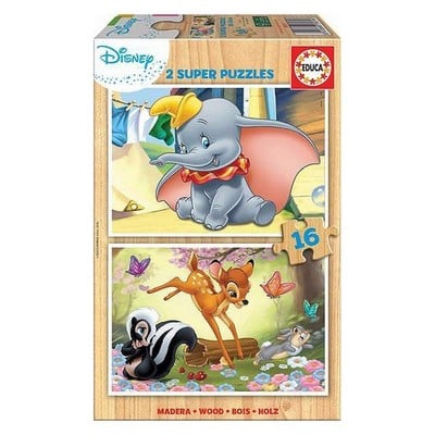 Puslespil Disney Dumbo + Bambi Educa (2 x 16 pcs)_0