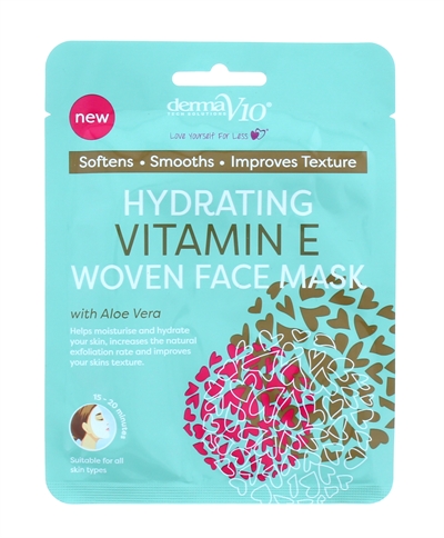Derma V10 Hydrating Vitamin E Woven Face Mask  - picture