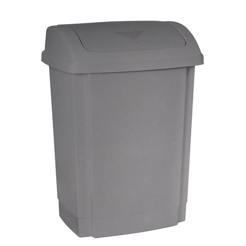 Avfallsbehållare med svänglock 15 liter Silver - picture