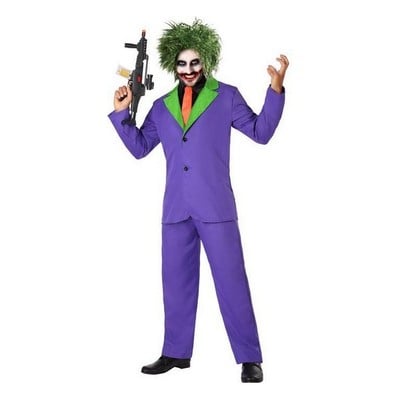 Kostume til voksne Joker Mande klovn, str. XL_0