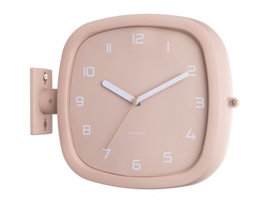 Väggklocka Doubler gummerad Sann brun    _0