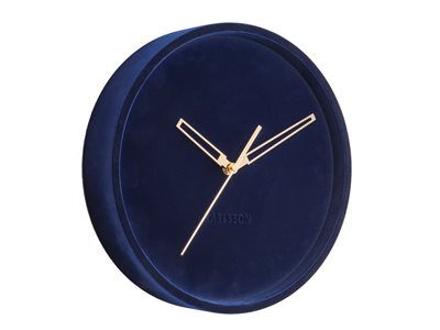 Väggklocka Lush sammet mörker blå    _0