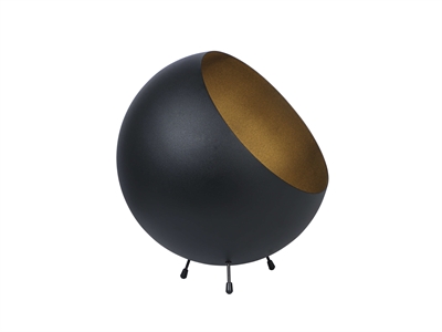 bordslampa XL klocka svart