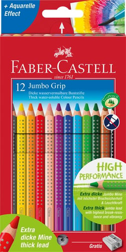 Fergpenna Jumbo Grip 12 ferger Faber-Castell - picture