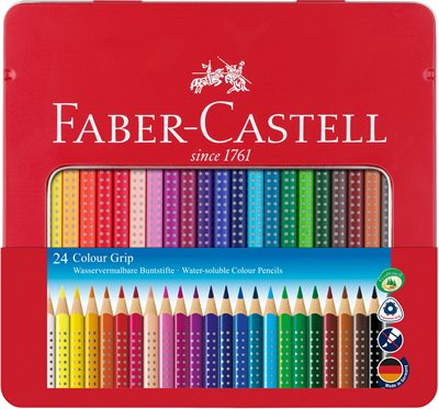 Faber-Castell - Colour GRIP farveblyant, tinæske med 24 stk (112423) - picture